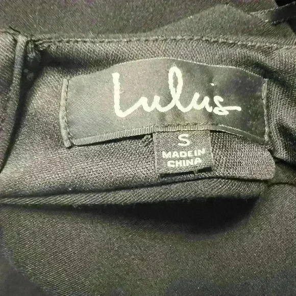 Lulus Cutout and About Black Skater Dress Size Small Black Stretch Open Back - Picture 4 of 7